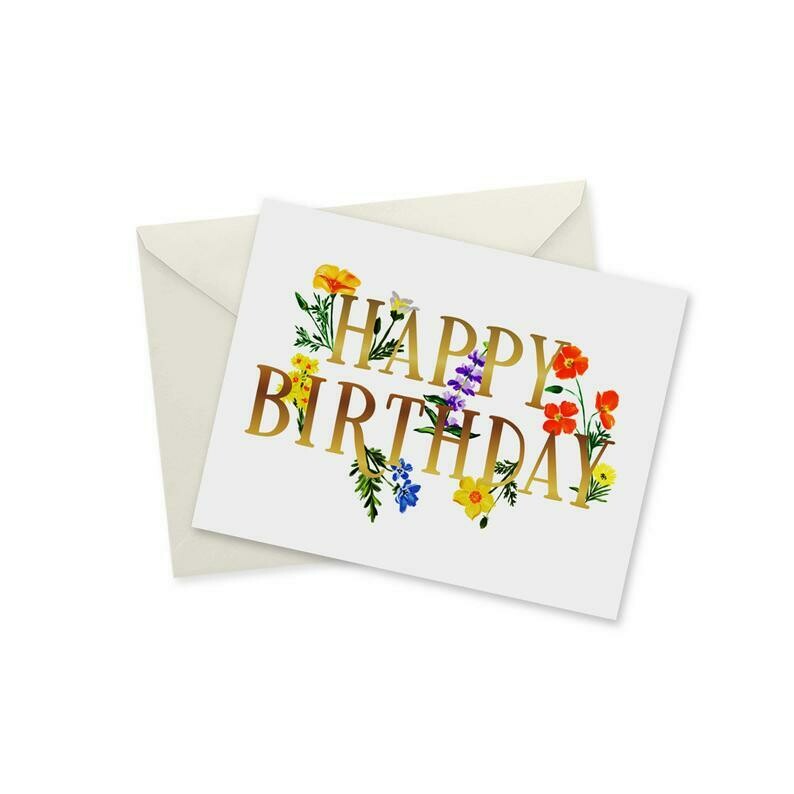 Happy Birthday - Wildflowers Card