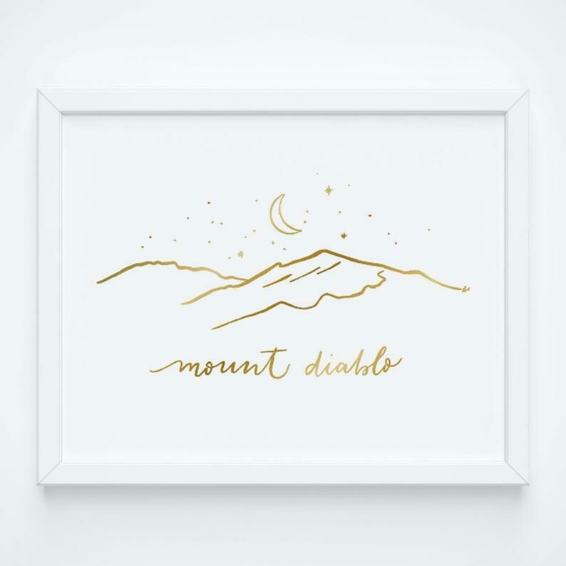 Mount Diablo Gold Foil, 8x10 Print