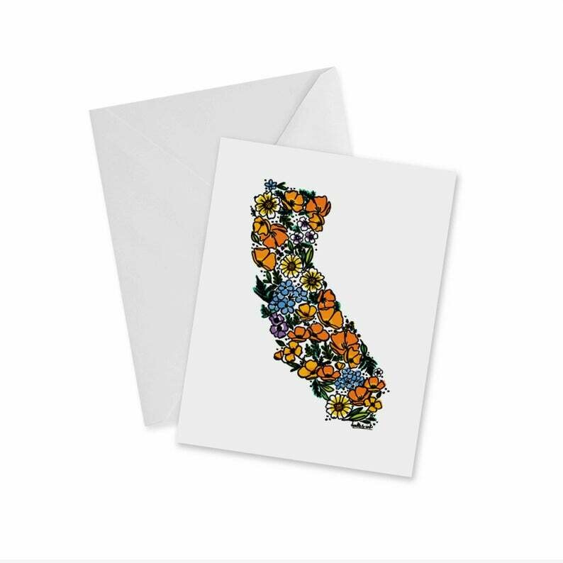 California Wildflowers Card