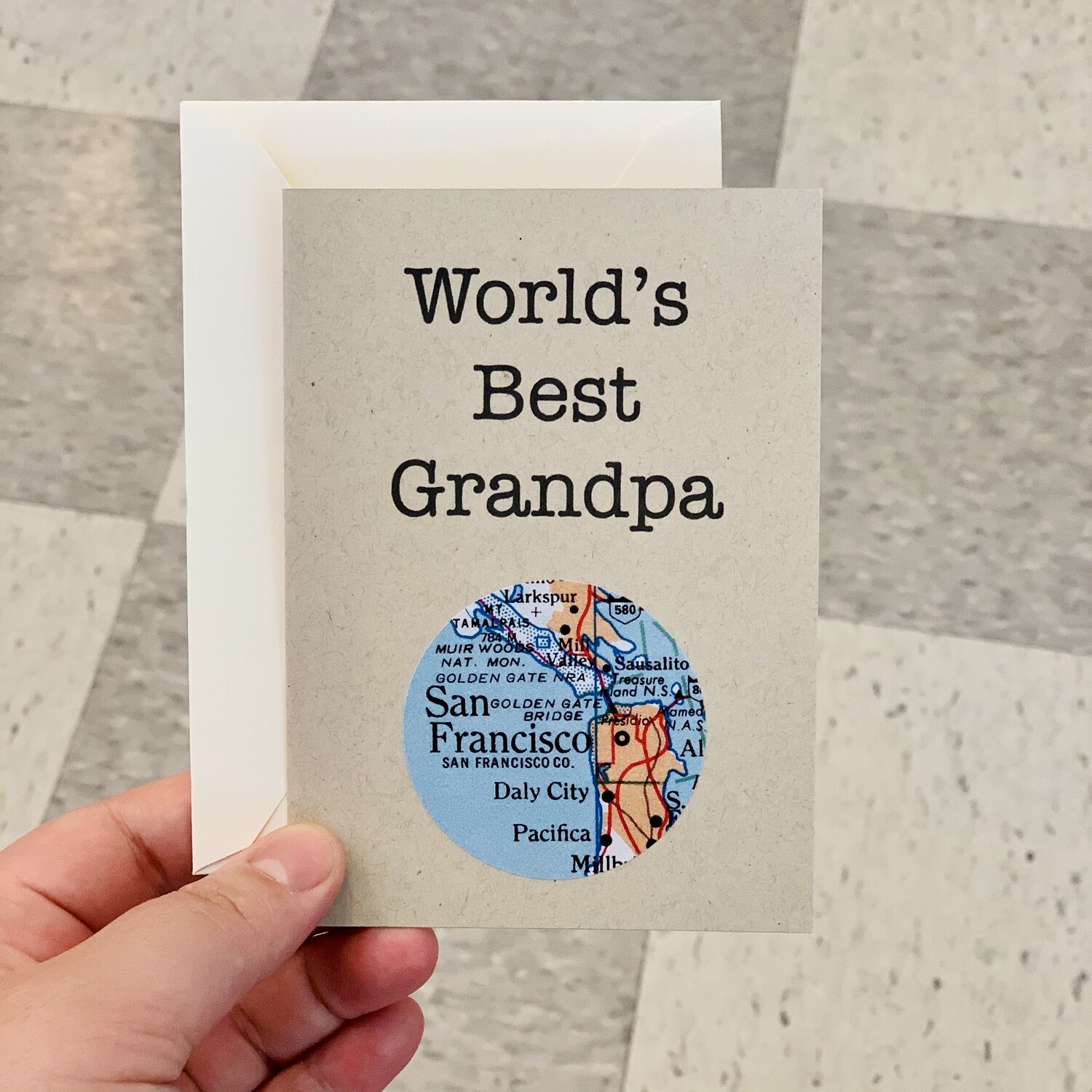Worlds Best Grandpa map card