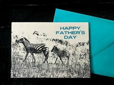 Zebra Happy Father's Day Card - NEW