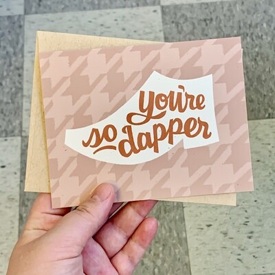You're So Dapper, Brown Houndstooth Card