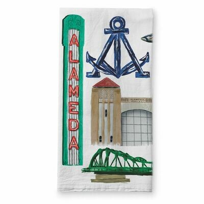 Alameda Collage - Tea Towel