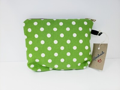Zipper Pouch, Love in Space - Green