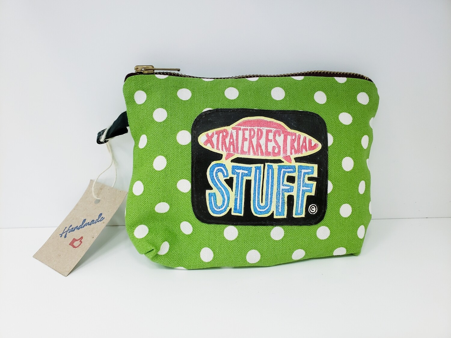 Zipper Pouch, Xtraterrestrial Stuff - Green