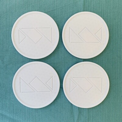 3-D Printed Crown Coasters (Set of 4)