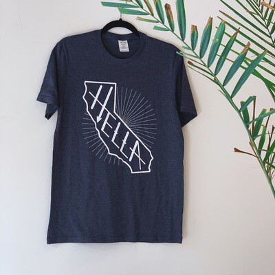 SALE - Hella CA Bay 1.0, Rebel Blue Masc Tee