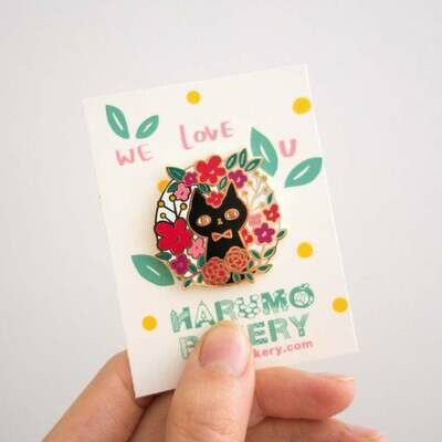Flower Cat Enamel Pin