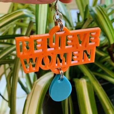 Believe Women Earrings, Turquoise & Orange