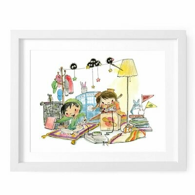 Geeky Gamers, 8x10 Art Print Geeky Gamers, 8x10 Art Print