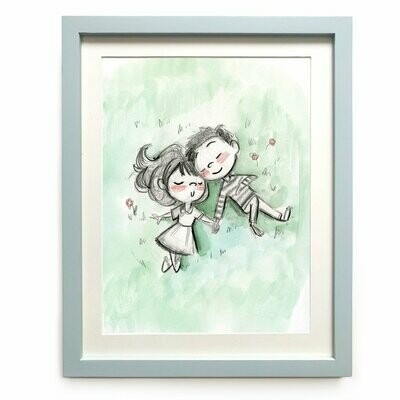 Sleepy Picnic, 8x10 Art Print Sleepy Picnic, 8x10 Art Print