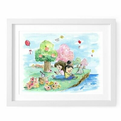 Gamer Girls, 8x10 Art Print
