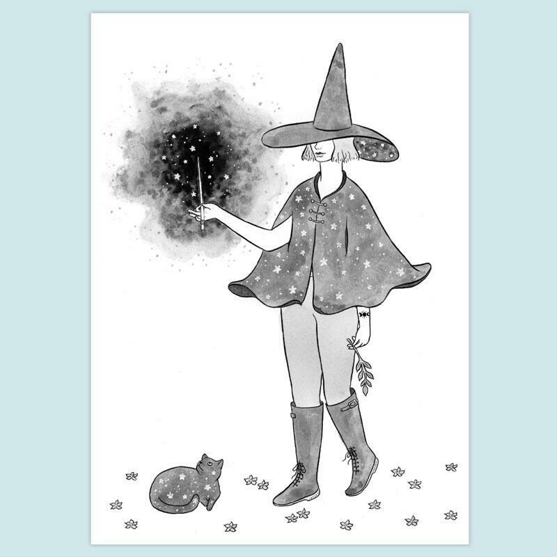 SALE - Starry Witch 5x7 Print