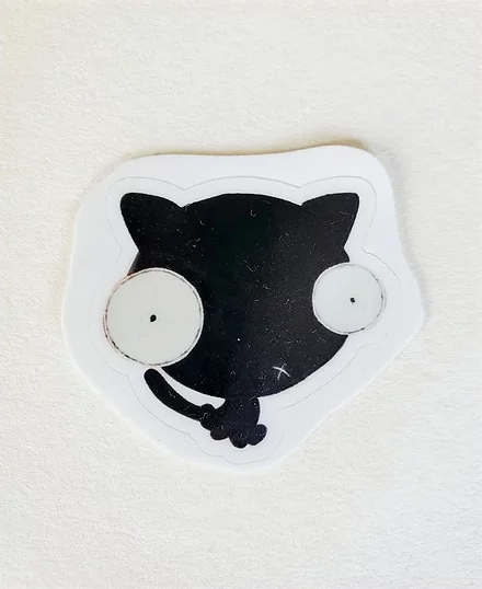 Sticker, Black Cat