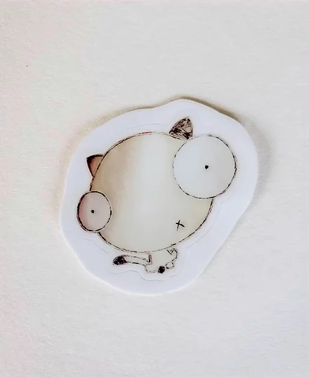 Sticker, Sitting Cat