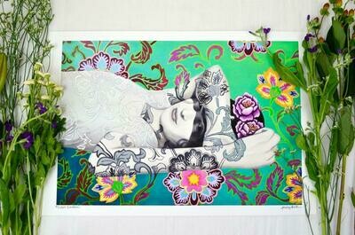 Frida&#39;s Garden, 12x18 print