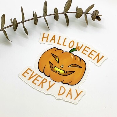 Clear Sticker, Halloween Every Day