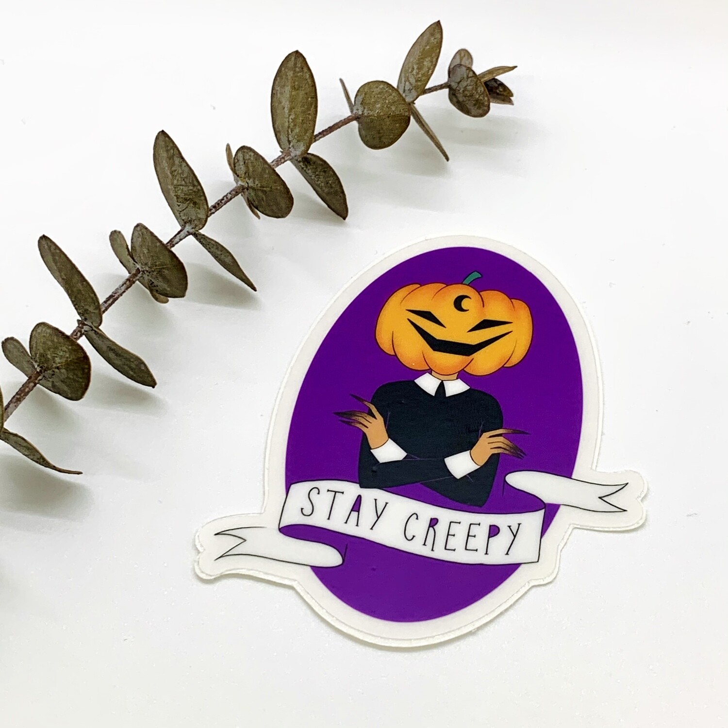 Clear Sticker, Stay Creepy