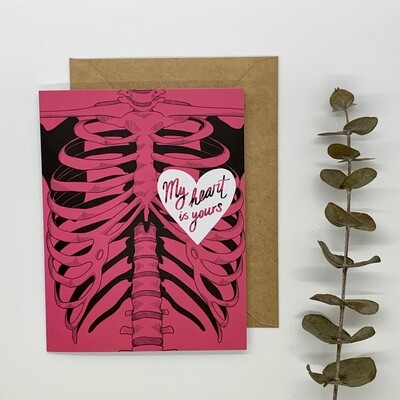 Card, Anatomical Love (Pink)
