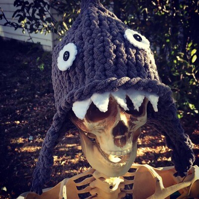 Shark Hat, Grey