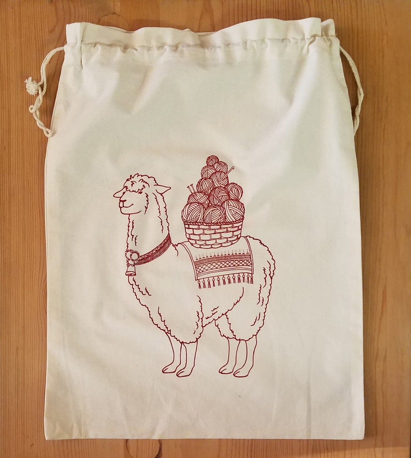 Drawstring Bag, Llama