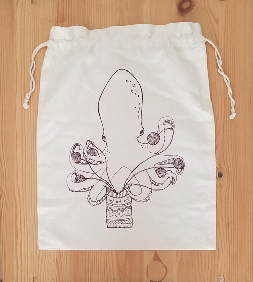 Drawstring Bag, Octopus