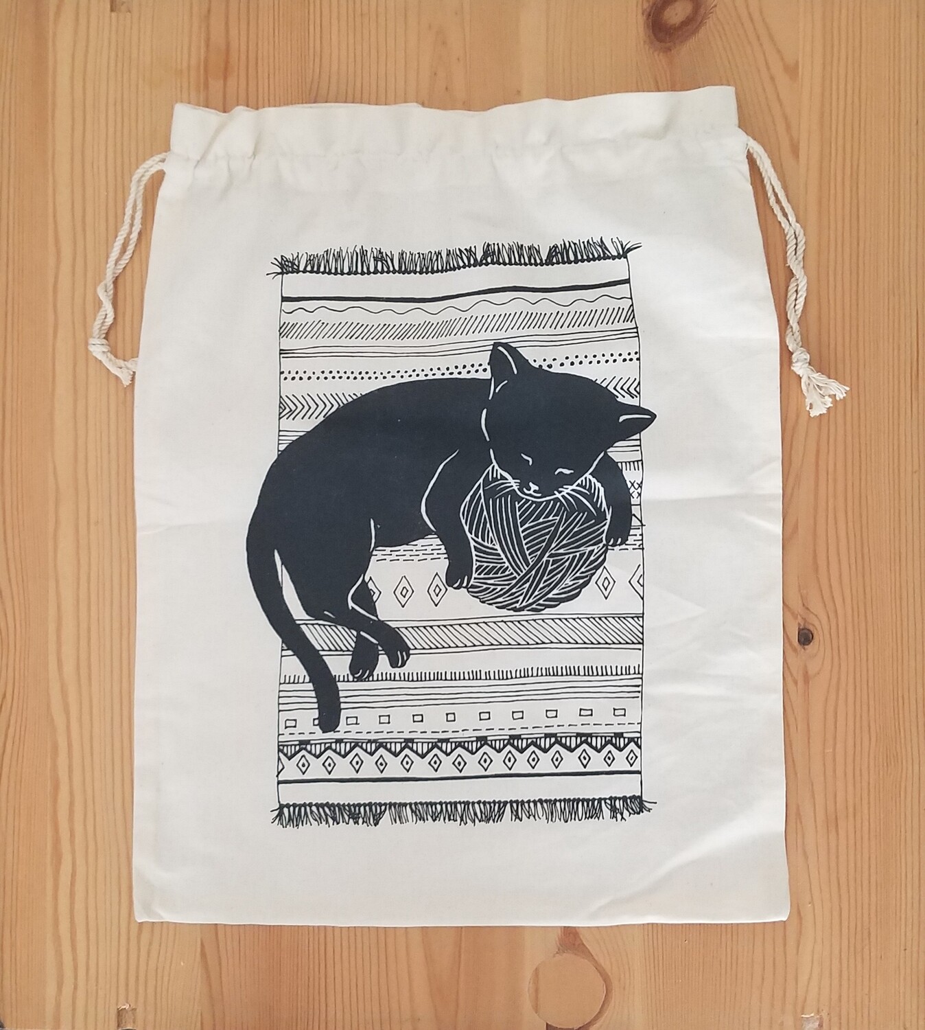 Drawstring Bag, Cat