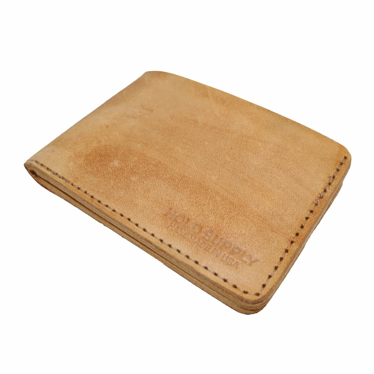 Bifold Wallet, Tan Leather