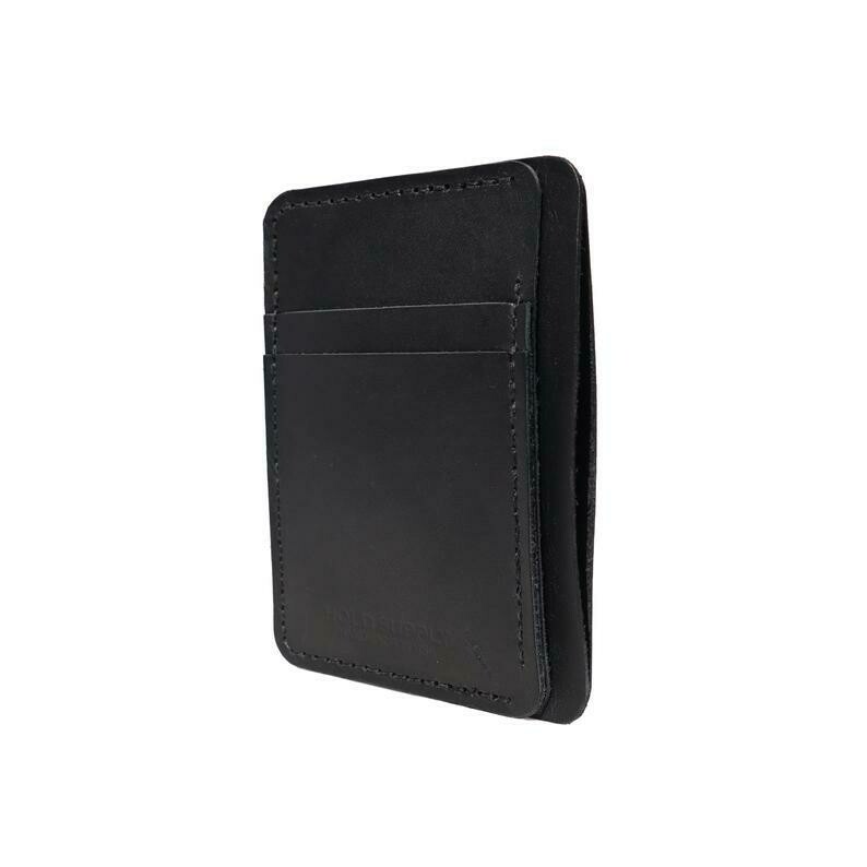 Front Pocket Wallet, Black Leather