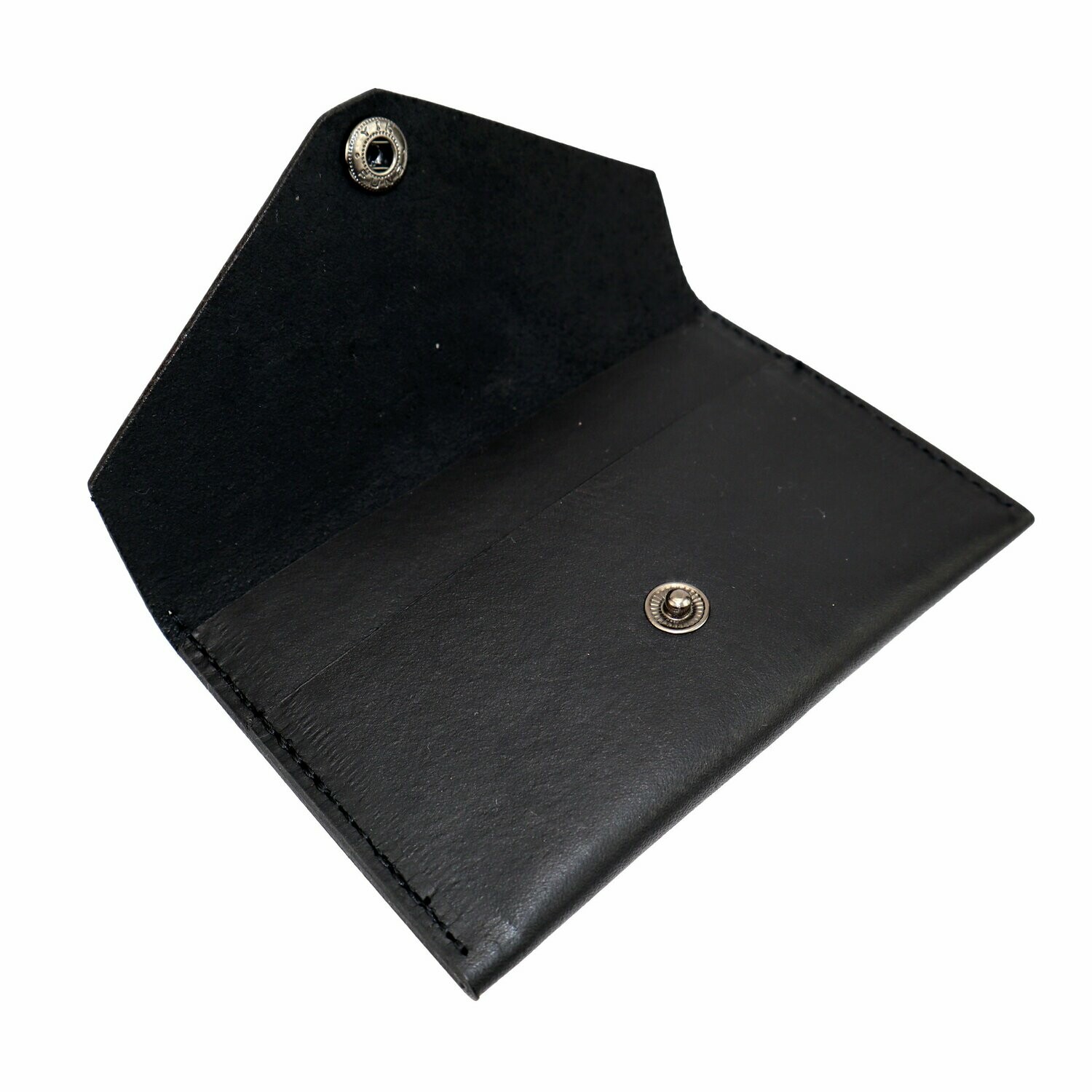 Card Pouch, Black Leather