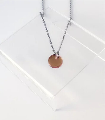 Necklace, Small Circle - Rose Gold