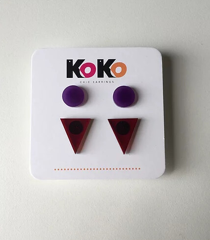 Koko Stud Pack - Purple-Orange