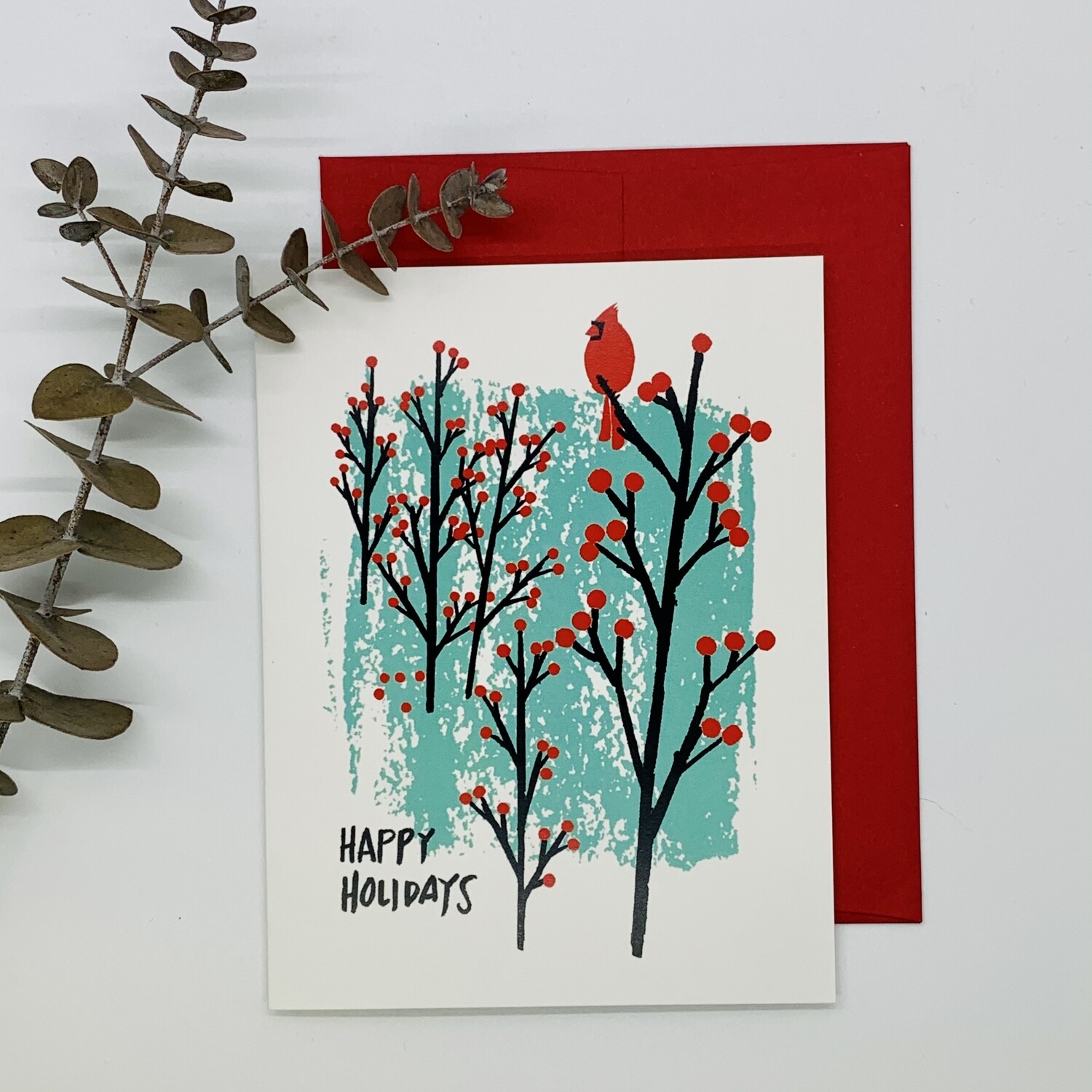 Happy Holidays Cardinal, Single Holiday Card