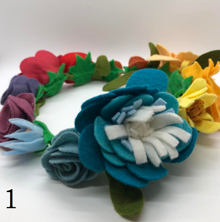 SALE - Felt Flower Crown, Rainbow Extra - Assorted