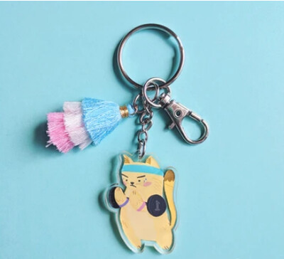 SALE - Keychain, Gym Kitty
