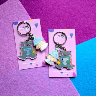 SALE - Keychain, Crafty Kitty