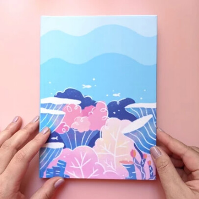 SALE - Hardcover Journal, Coral Reef