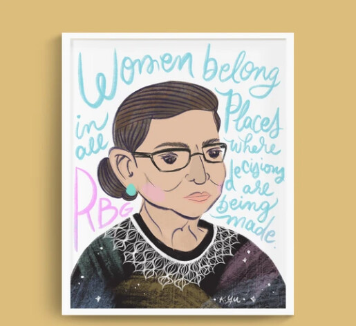 Art Print, RBG Women in All Places (8x10)
