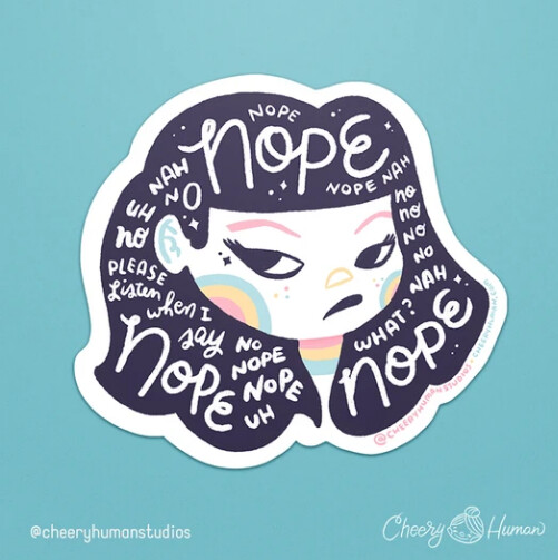 Sticker, Hair Emotions - Nope