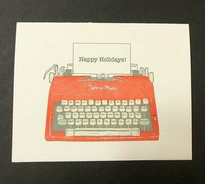 Holiday Card, Happy Holidays/Typewriter