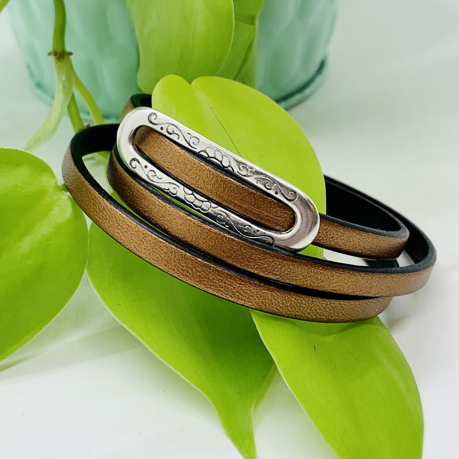 SALE - Triple Wrap Bracelet, Classic Chic - Copper