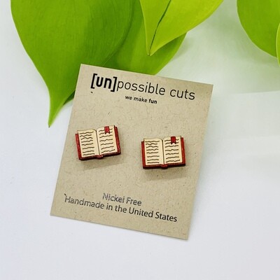 Open Book Earring