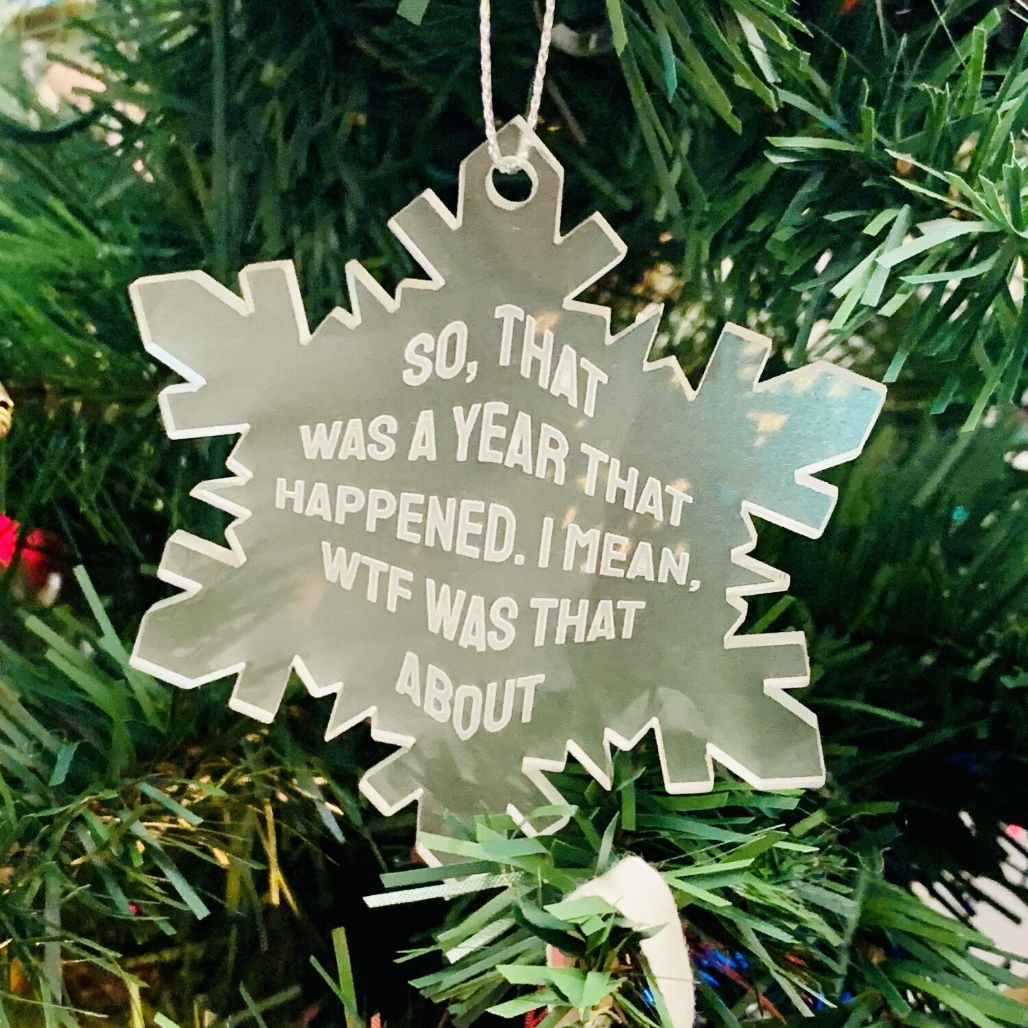 WTF Star Ornament - Frosted WTF Star Ornament - Frosted