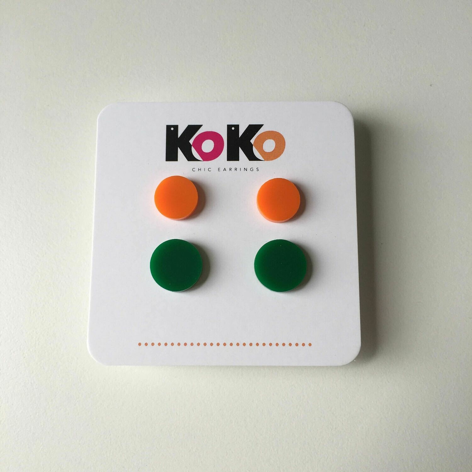 Koko Stud Pack - Orange-Green