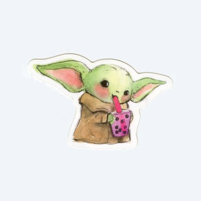 Boba Yoda Sticker