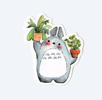 Totoro and Plants Sticker
