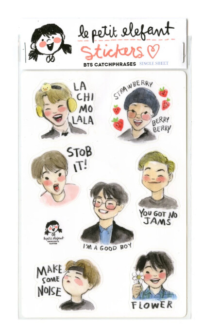 BTS Catchphrase Sticker Sheet
