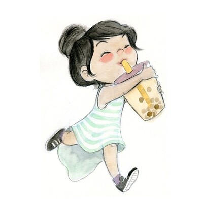 Boba Girl Vinyl Sticker