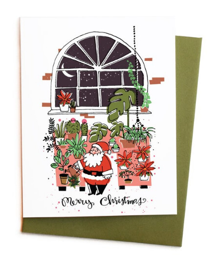 SALE - Santa's Greenhouse Card, Single