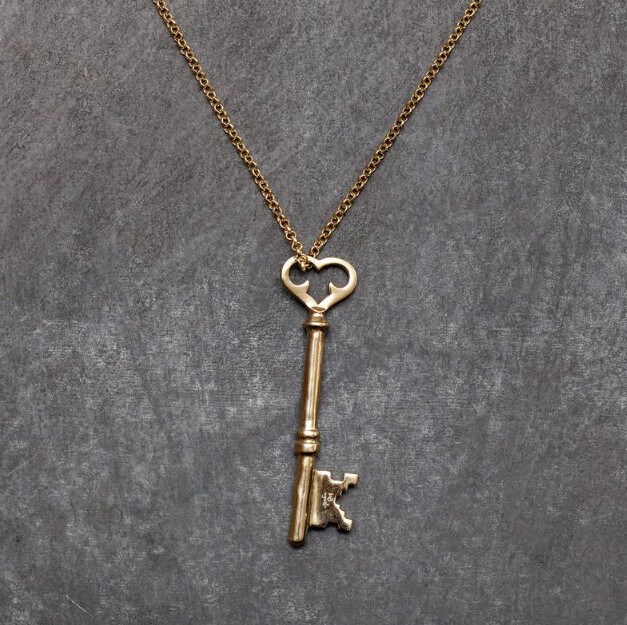 Brass Key Necklace - Large
